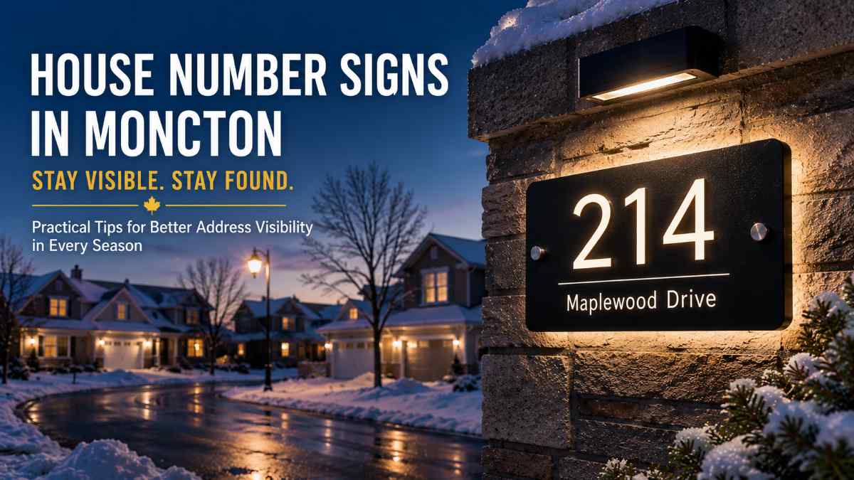 Choosing House Number Signs That Stay Visible in Moncton, New Brunswick Conditions