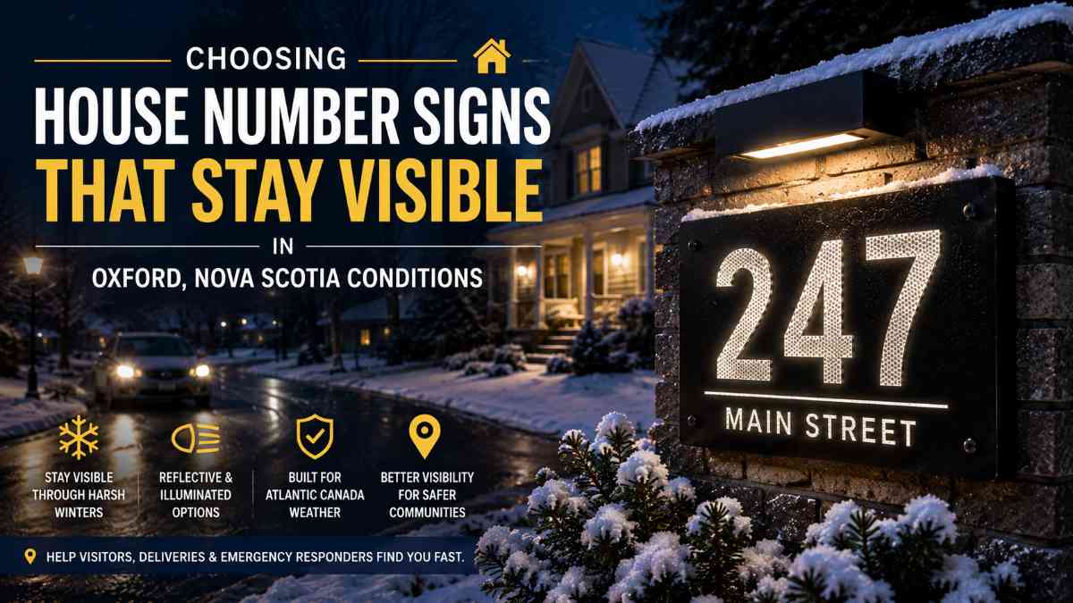 Choosing House Number Signs That Stay Visible in Oxford, Nova Scotia Conditions