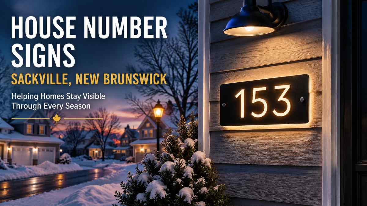 Choosing House Number Signs That Stay Visible in Sackville, New Brunswick Conditions