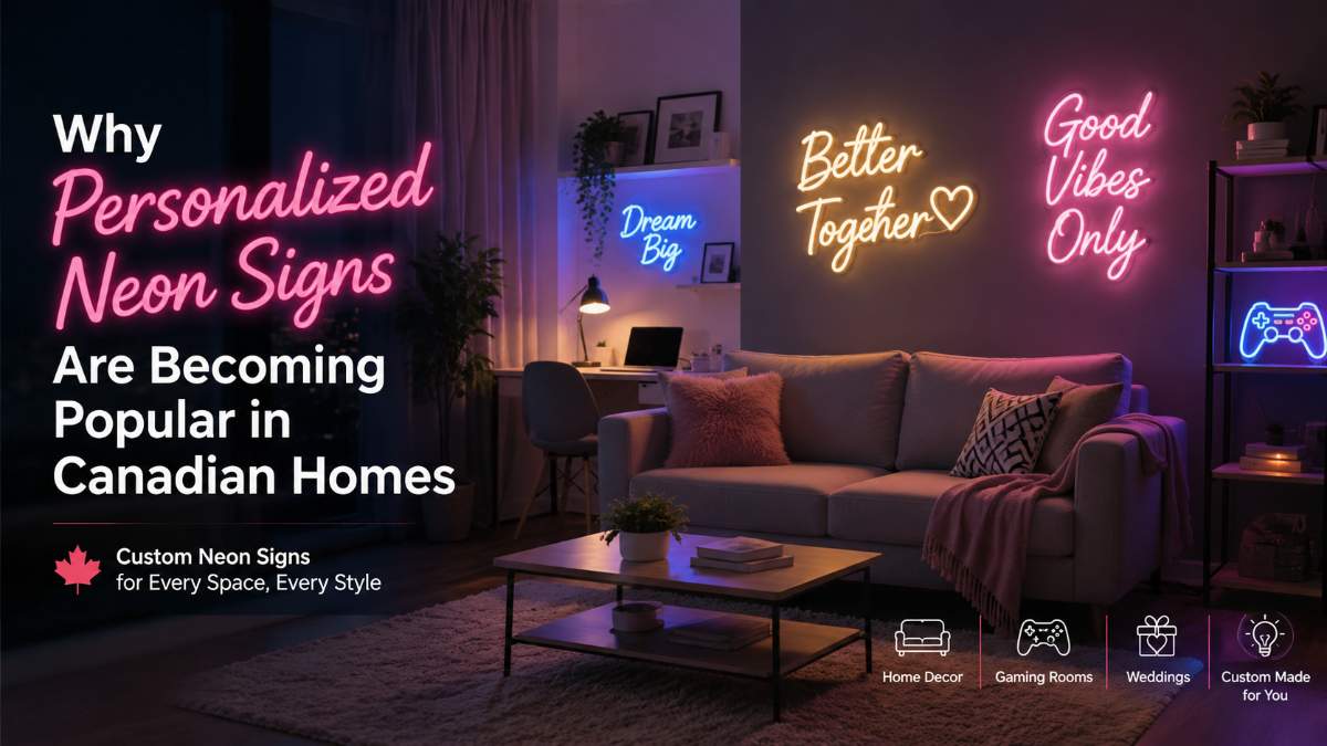Why Personalized Neon Signs Are Becoming Popular in Canadian Homes