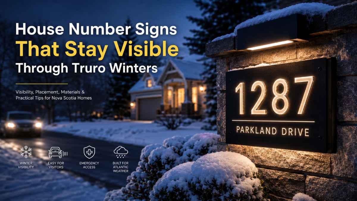 Choosing House Number Signs That Stay Visible Through Truro Winters